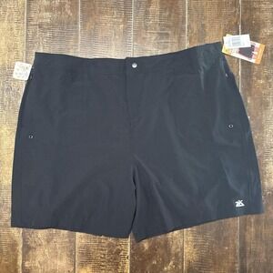 ZEROXPOSUR Women's Sun Smart Hybrid Shorts Black Swim Shorts